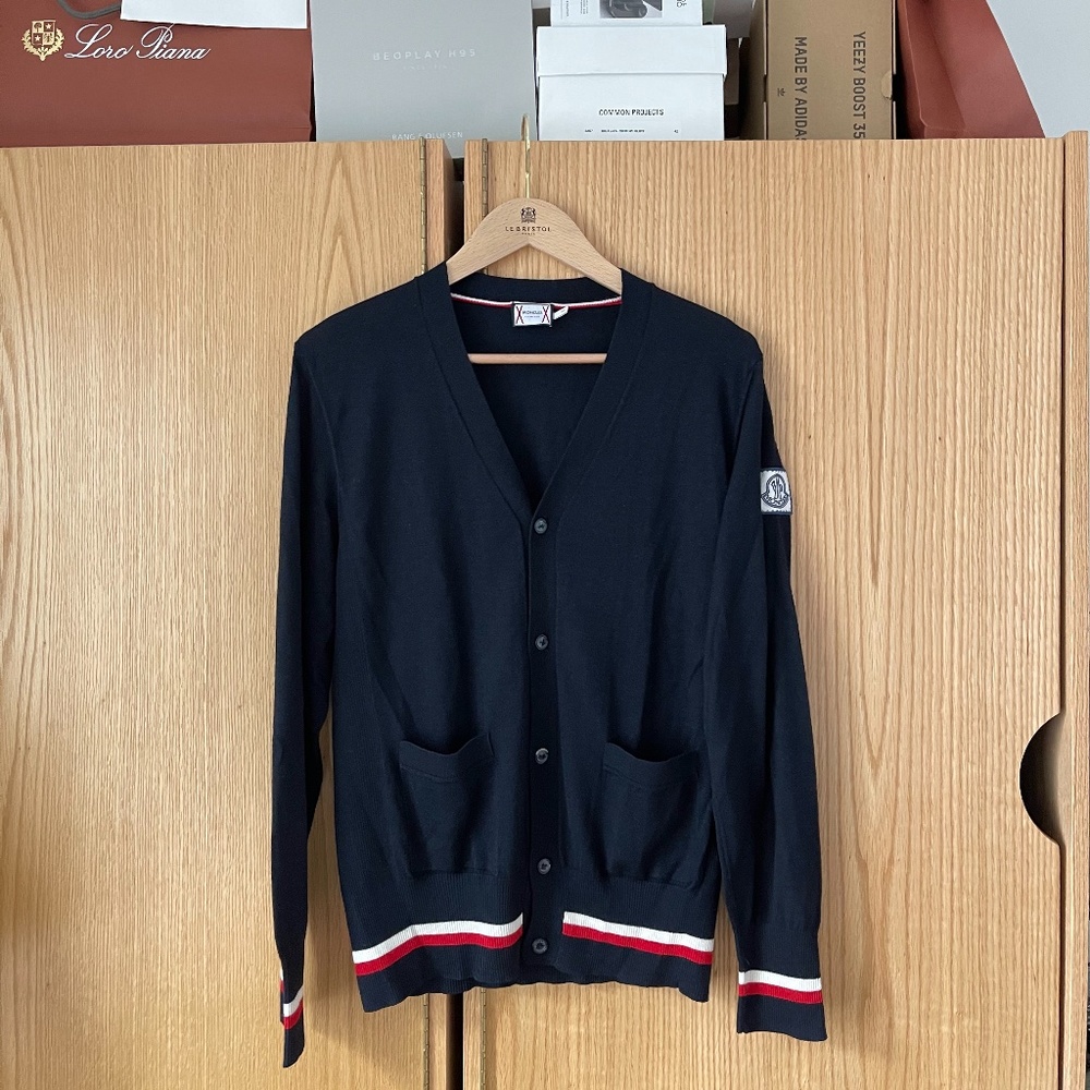 Moncler GB X THOM BROWNE. Silk/Cashmere Cardigan